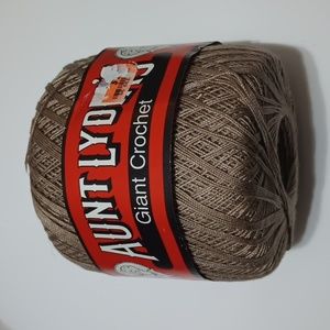 5/$15 Aunt Lydia's Giant Crochet Thread Taupe 350yds 100% Mercerized Cotton